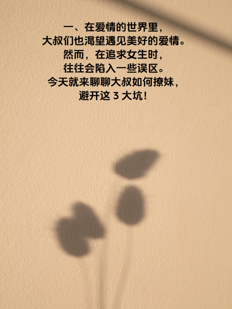 大叔脱单秘籍